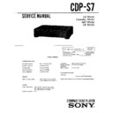 Sony CDP-S7 (serv.man2) Service Manual