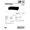 Sony CDP-S7 Service Manual