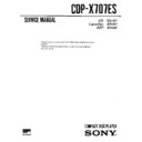 Sony CDP-X707ES Service Manual