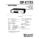 Sony CDP-X777ES Service Manual