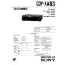 Sony CDP-XA3ES Service Manual