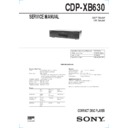 Sony CDP-XB630 Service Manual
