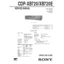 Sony CDP-XB720, CDP-XB720E Service Manual