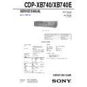 Sony CDP-XB740, CDP-XB740E Service Manual