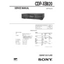 Sony CDP-XB820 Service Manual