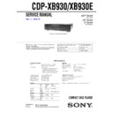Sony CDP-XB930, CDP-XB930E Service Manual