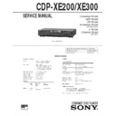 cdp-xe200, cdp-xe300 service manual