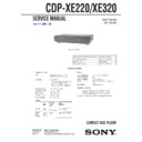 Sony CDP-XE220, CDP-XE320 Service Manual