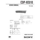cdp-xe510 service manual