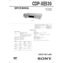 Sony CDP-XE530 Service Manual