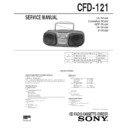 Sony CFD-121 Service Manual
