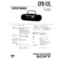 Sony CFD-12L Service Manual