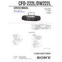 Sony CFD-222L, CFD-DW222L Service Manual