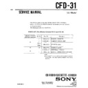 Sony CFD-31 Service Manual