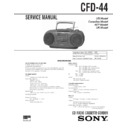 Sony CFD-44 Service Manual