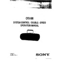Sony CFD-500 Service Manual