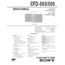 Sony CFD-503, CFD-505 Service Manual
