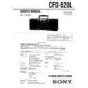 Sony CFD-520L Service Manual