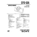 Sony CFD-535 Service Manual