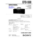 Sony CFD-550, ICF-CD873L Service Manual