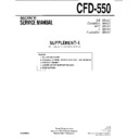 Sony CFD-550 Service Manual