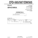 Sony CFD-565, CFD-567, CFD-DW565 (serv.man2) Service Manual