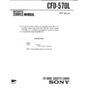 Sony CFD-570L Service Manual
