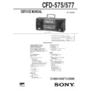 Sony CFD-575, CFD-577 Service Manual