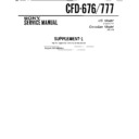 Sony CFD-676, CFD-777 Service Manual