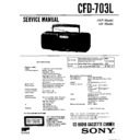 Sony CFD-703L Service Manual