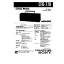 Sony CFD-770 Service Manual