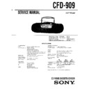 Sony CFD-909 Service Manual