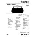Sony CFD-910 Service Manual