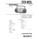 Sony CFD-922L (serv.man2) Service Manual