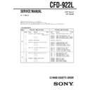 Sony CFD-922L Service Manual