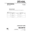 Sony CFD-930L Service Manual