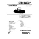 Sony CFD-DW222 (serv.man2) Service Manual