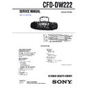 Sony CFD-DW222 (serv.man3) Service Manual