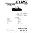 Sony CFD-DW222 Service Manual
