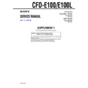 Sony CFD-E100, CFD-E100L (serv.man2) Service Manual