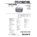 Sony CFD-E100, CFD-E100L Service Manual