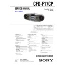 Sony CFD-F17CP Service Manual