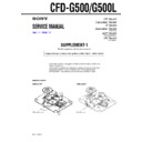 Sony CFD-G500, CFD-G500L (serv.man2) Service Manual