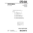 Sony CFD-S05 Service Manual