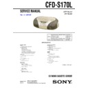 Sony CFD-S170L Service Manual