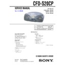 Sony CFD-S20CP Service Manual