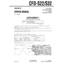 Sony CFD-S22, CFD-S32 (serv.man2) Service Manual
