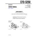 Sony CFD-S250 (serv.man2) Service Manual
