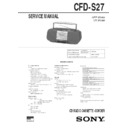 Sony CFD-S27 Service Manual