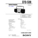 Sony CFD-S39 Service Manual